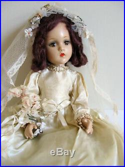 Madame Alexander Vintage Composition Wendy Ann Bride Doll Original Outfit 18