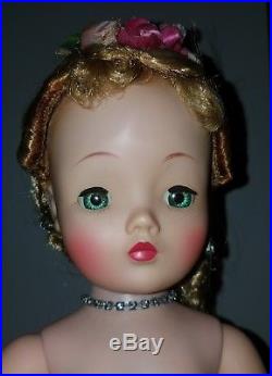 Madame Alexander Vintage, Hard Plastic Cissy Doll In Pink Camellia Ballgown