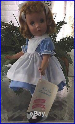 Madame Alexander Vintage Hard Plastic Maggie Faced Alice In Wonderland Doll