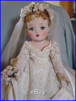 Madame Alexander Vintage Hard Plastic Mint Lia Sargent Cissy Bride Doll W Hang T