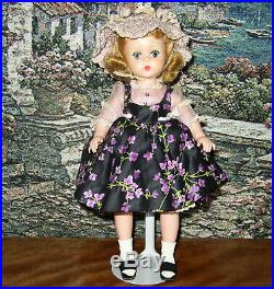 Madame Alexander Vintage Lissy Jointed Doll Light Pink Blue Purple & Black