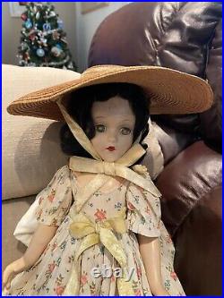 Madame Alexander Vintage Scarlett O'Hara Doll. All Original Clothes. C. 30-40's