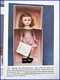 Madame Alexander Wendy-Kins auburn hair Doll BKW orig Box, Tag, Brush/comb #400