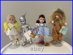 Madame Alexander Wizard Of Oz 8 Tags On Stands Dorothy, Tin Man, Munchkin, Lion