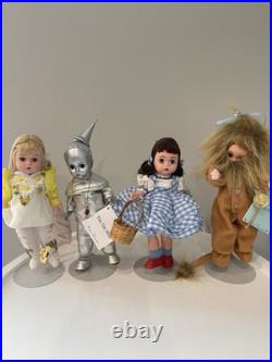 Madame Alexander Wizard Of Oz 8 Tags On Stands Dorothy, Tin Man, Munchkin, Lion