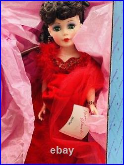 Madame Alexander doll 21 1989 Cissy Portrait Scarlett O'Hara Red Velvet Dress
