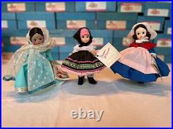 Madame Alexander international doll collection. 30 dolls with boxes and stands