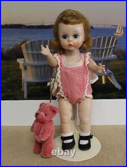 Madame Alexander kins 1954 Doll Vintage Beach Romper withPink Bear