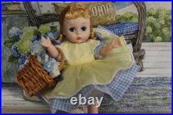 Madame Alexander kins Blonde Doll 1959-60 Vintage withFlower Basket