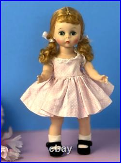 Madame Alexander-kins Doll wearing pink play dress, BKW, green eyes, pink cheeks