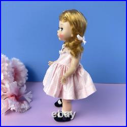Madame Alexander-kins Doll wearing pink play dress, BKW, green eyes, pink cheeks