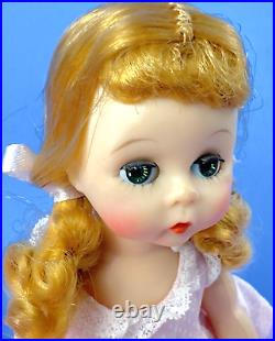 Madame Alexander-kins Doll wearing pink play dress, BKW, green eyes, pink cheeks