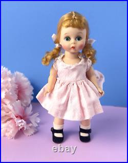 Madame Alexander-kins Doll wearing pink play dress, BKW, green eyes, pink cheeks