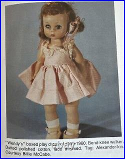 Madame Alexander-kins Doll wearing pink play dress, BKW, green eyes, pink cheeks