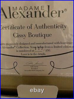 Madame alexander Cissy 21 RETURN TO ELEGANCE Boutique. COA. New