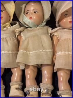 Madame alexander baby dolls vintage QUINTUPLETS
