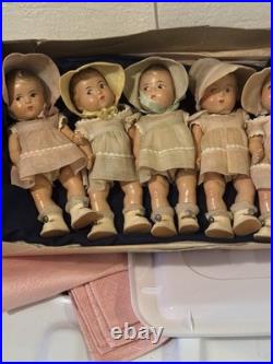 Madame alexander baby dolls vintage QUINTUPLETS