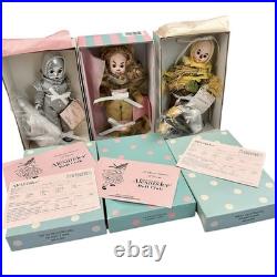 NEW SET OF 3 Madame Alexander 8 Wizard of Oz Lion Scarecrow & Tin Man NWB