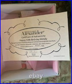 New Madame Alexander Doll HAPPY 50TH BIRTHDAY WENDY 34710 RARE