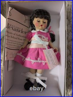 Nib Rare Madame Alexander 2010 Time For School Rose Pink Doll Coa 032/100