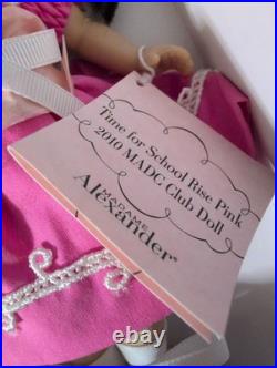 Nib Rare Madame Alexander 2010 Time For School Rose Pink Doll Coa 032/100