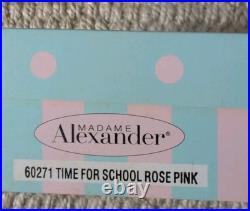 Nib Rare Madame Alexander 2010 Time For School Rose Pink Doll Coa 032/100