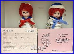 Perfect Madame Alexander 8 Doll, Ships Ahoy Raggedy Ann & Andy Set 49970, NIOB