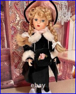 Porcelain Madame Alexander Blonde Braids McGuffey Ana Doll Winter Outfit box
