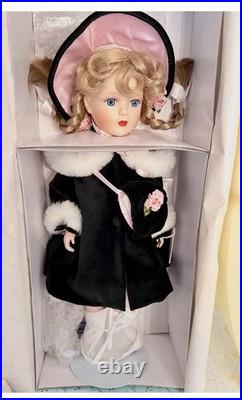Porcelain Madame Alexander Blonde Braids McGuffey Ana Doll Winter Outfit box