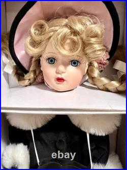 Porcelain Madame Alexander Blonde Braids McGuffey Ana Doll Winter Outfit box