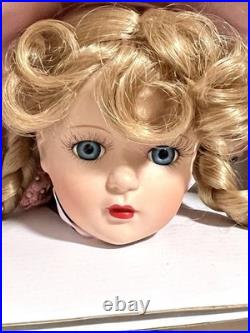 Porcelain Madame Alexander Blonde Braids McGuffey Ana Doll Winter Outfit box
