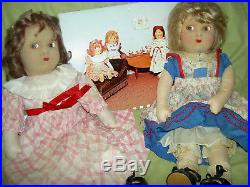 RARE 1930 SET 4 tgd Mme Alexander 16 cloth Little Women classic character dolls