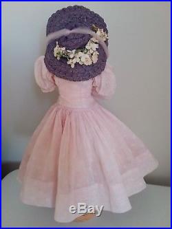 RARE 1956 cissy dress lavender organdy polka dot gorgeous + orig cissy slip