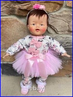 RARE 60's 24 Madame Alexander Big Huggum Doll With Her little Huggum doll, CRYS