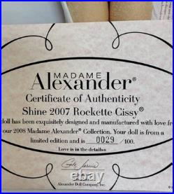 RARE LIMITED EDITION-NIB-Mme Alexander 2007 Shine Cissy Rockette 21 Orig Box