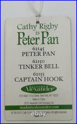 RARE Madame Alexander Doll Peter Pan Cathy Rigby Disney New In Box 2012 8 62145