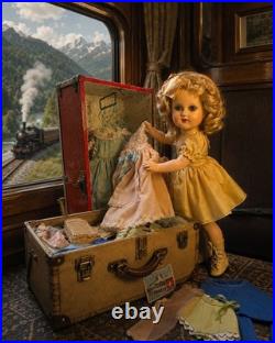 RARE! Madame Alexander Sonja Henie Composite Skater 1930s Doll and Travel Case