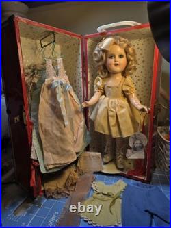 RARE! Madame Alexander Sonja Henie Composite Skater 1930s Doll and Travel Case