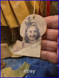 RARE! Madame Alexander Sonja Henie Composite Skater 1930s Doll and Travel Case