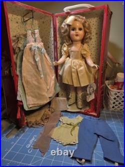 RARE! Madame Alexander Sonja Henie Composite Skater 1930s Doll and Travel Case