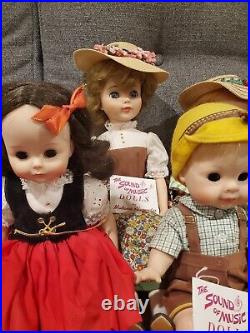 RARE Vintage 1964 Madame Alexander Sound Of Music Dolls Lot Of 7 -Need Restrung