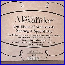 Rare Madame Alexander 62065 Sharing A Special Day 9 Doll In Box With CoA 72/80