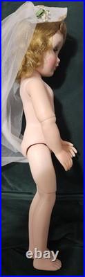 Rare Madame Alexander Blonde Binnie Winnie Wendy Medici Bride Doll Cissy Face