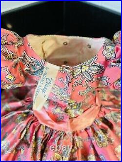 Rare Madame Alexander Cissy Doll BIRD PINK PRINT POLISHED COTTON DAY DRESS