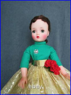Rare Madame Alexander Infused Brunette Cissy Doll-gold Skirt, Jersey Top 1959