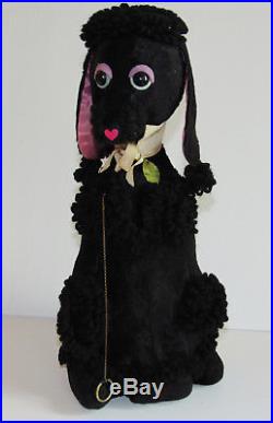 Rare Vintage Large Madame Alexander Black Poodle Plush Toy Doll Figurine Male 16