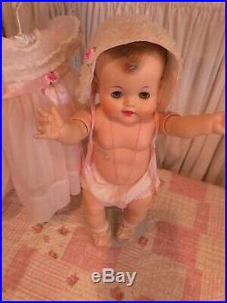 Rare Vintage Madame Alexander 23 Kathy Baby Doll Original Clothes & Pacificer