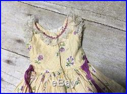 Rare Vintage Madame Alexander Cissy Doll Dress Floral Print w Rickrack 1956