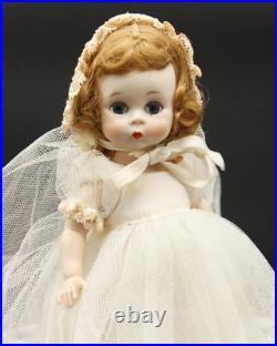 Rare Vintage Orig 1954 Madame Alexander 7.5 SLW Wendy Kin Bride Doll Tagged 575