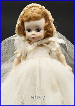 Rare Vintage Orig 1954 Madame Alexander 7.5 SLW Wendy Kin Bride Doll Tagged 575